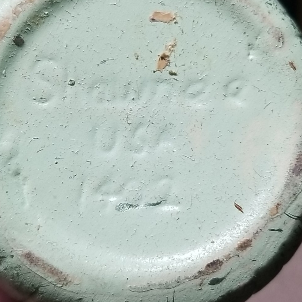 1950s Shawnee Pottery Vase Green Confetti Glaze - Picture 6 of 6